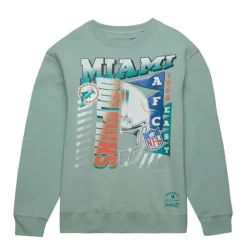 Mitchell & Ness Hoodies & Sweatshirts-Easy Cool Crewneck Sweatshirt Miami Dolphins