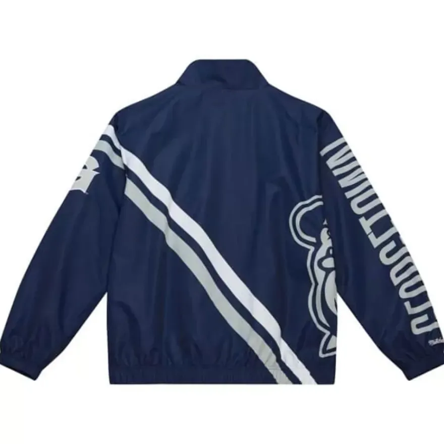 Mitchell & Ness Jackets & Outerwear-Exploded Logo Warm Up Jacket Georgetown University