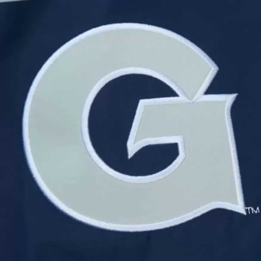 Mitchell & Ness Jackets & Outerwear-Exploded Logo Warm Up Jacket Georgetown University