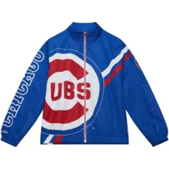 Mitchell & Ness Jackets & Outerwear-Exploded Logo Warm Up Jacket Chicago Cubs