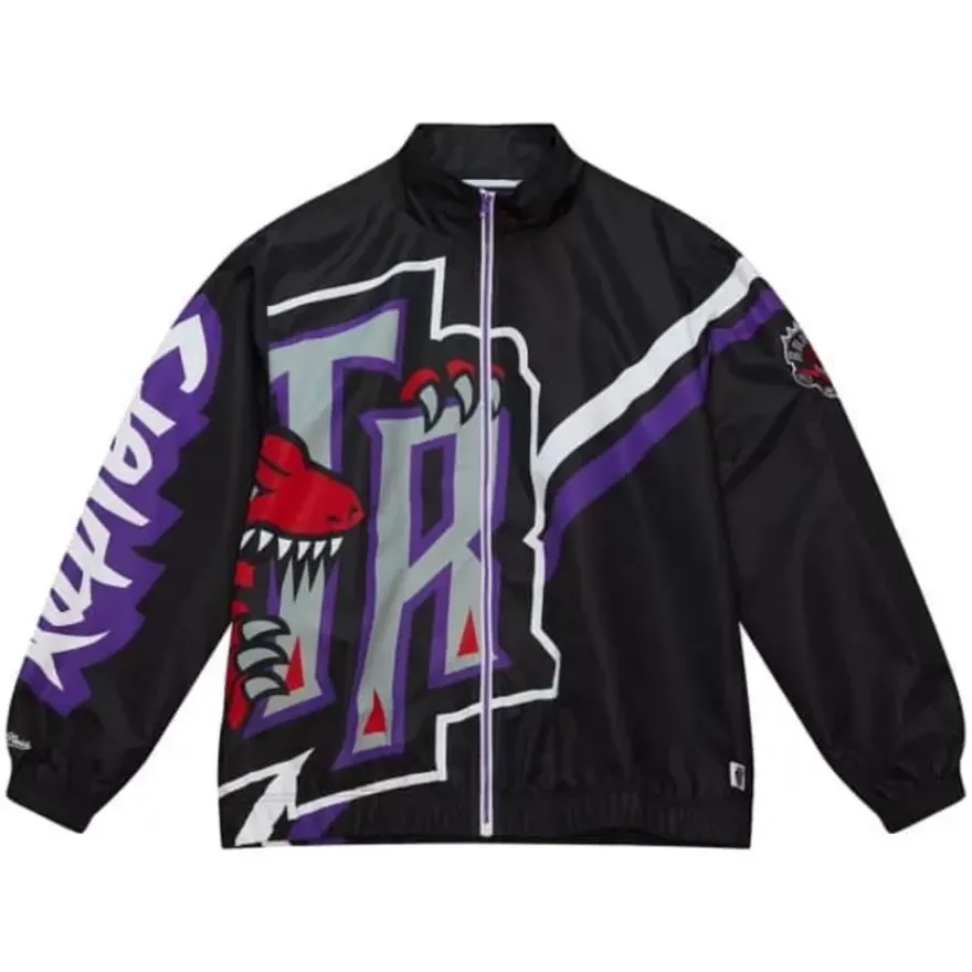 Mitchell & Ness Jackets & Outerwear-Exploded Logo Warm Up Jacket Toronto Raptors