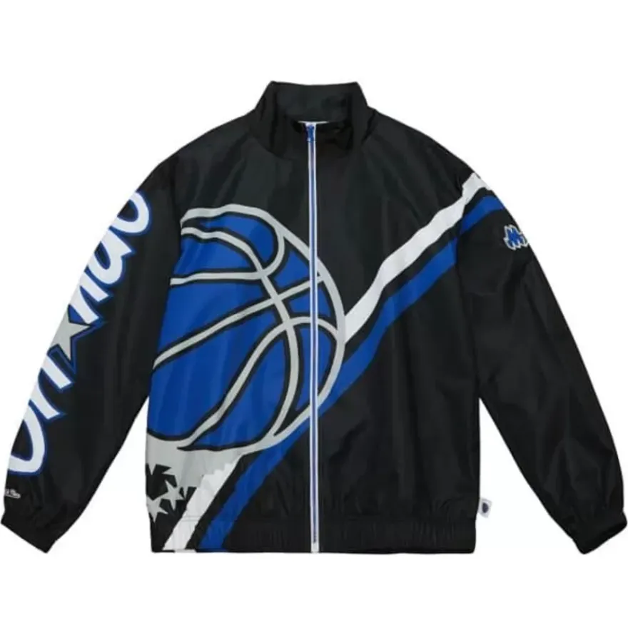 Mitchell & Ness Jackets & Outerwear-Exploded Logo Warm Up Jacket Orlando Magic