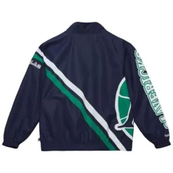 Mitchell & Ness Jackets & Outerwear-Exploded Logo Warm Up Jacket Dallas Mavericks