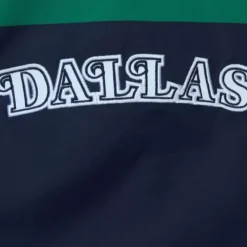 Mitchell & Ness Jackets & Outerwear-Exploded Logo Warm Up Jacket Dallas Mavericks