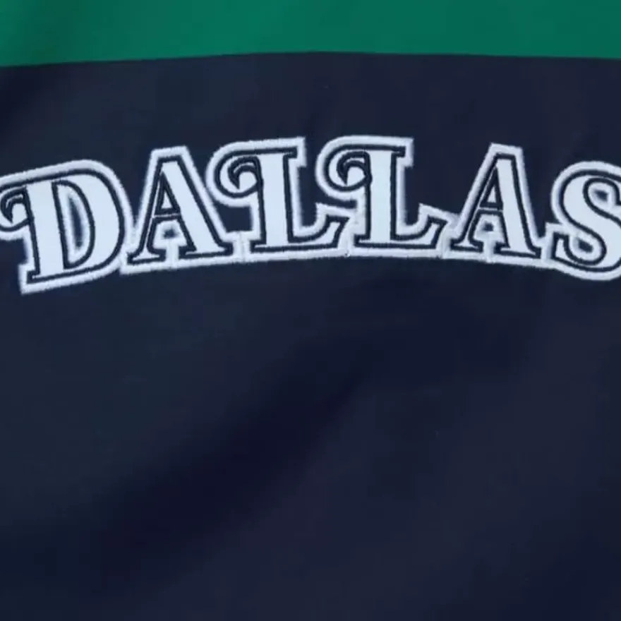Mitchell & Ness Jackets & Outerwear-Exploded Logo Warm Up Jacket Dallas Mavericks