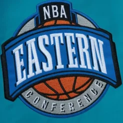 Mitchell & Ness Jackets & Outerwear-Exploded Logo Warm Up Jacket Charlotte Hornets