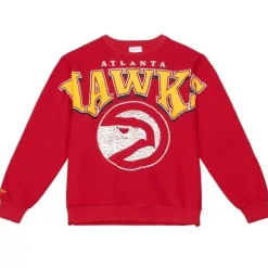 Mitchell & Ness Hoodies & Sweatshirts-Fashion Fleece Crew Atlanta Hawks