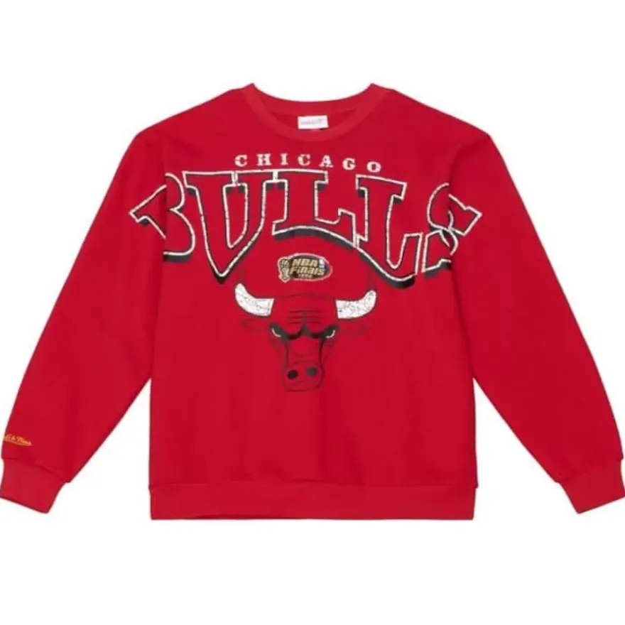 Mitchell & Ness Hoodies & Sweatshirts-Fashion Fleece Crew Chicago Bulls