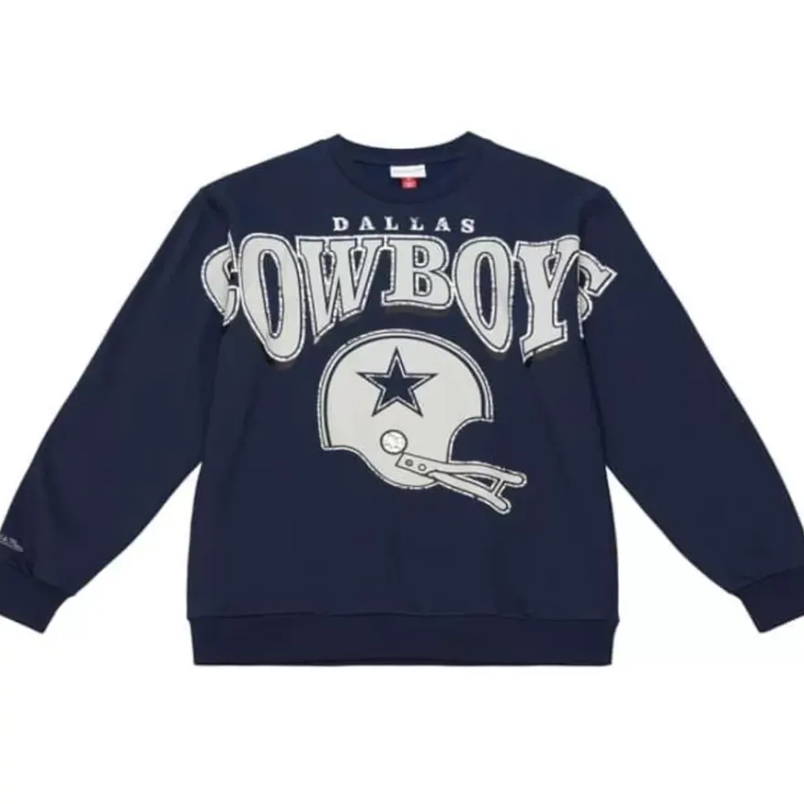 Mitchell & Ness Hoodies & Sweatshirts-Fashion Fleece Crew Dallas Cowboys