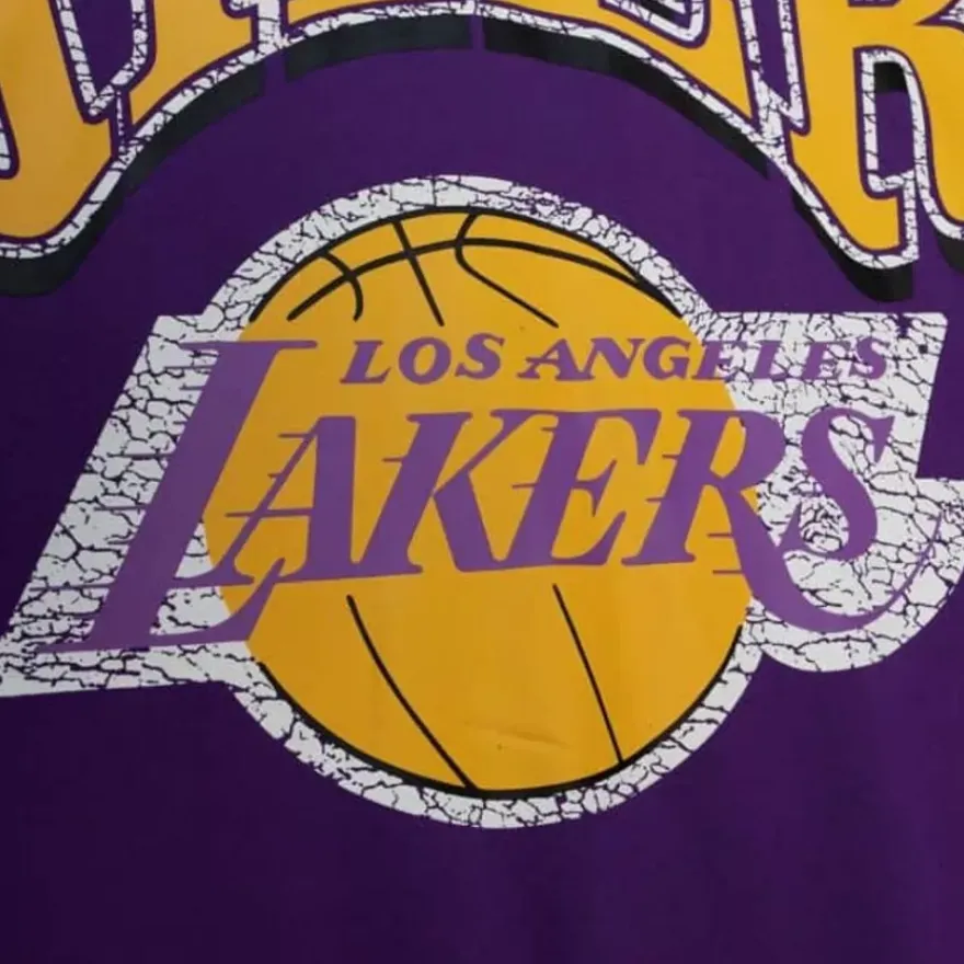Mitchell & Ness Hoodies & Sweatshirts-Fashion Fleece Crew Los Angeles Lakers