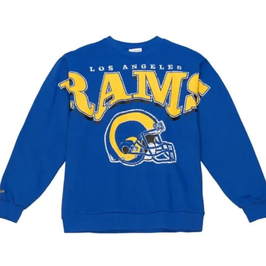 Mitchell & Ness Hoodies & Sweatshirts-Fashion Fleece Crew Los Angeles Rams