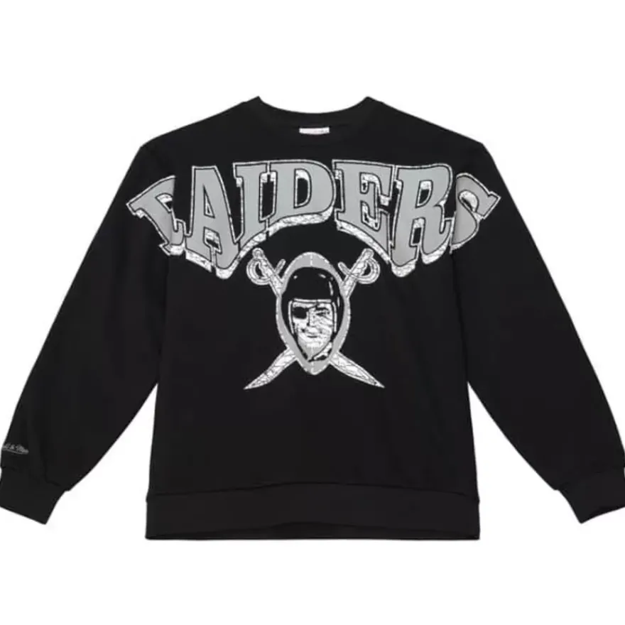 Mitchell & Ness Hoodies & Sweatshirts-Fashion Fleece Crew Oakland Raiders