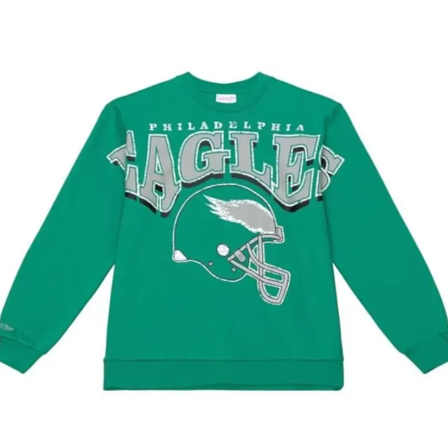Mitchell & Ness Hoodies & Sweatshirts-Fashion Fleece Crew Philadelphia Eagles