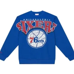 Mitchell & Ness Hoodies & Sweatshirts-Fashion Fleece Crew Philadelphia 76Ers