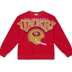 Mitchell & Ness Hoodies & Sweatshirts-Fashion Fleece Crew San Francisco 49Ers
