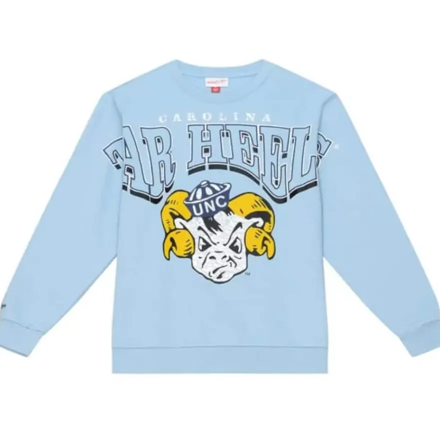 Mitchell & Ness Hoodies & Sweatshirts-Fashion Fleece Crew University Of North Carolina