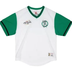 Mitchell & Ness T-Shirts & Tops-Fashion Mesh V-Neck Boston Celtics