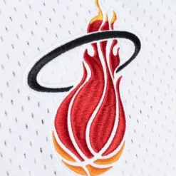 Mitchell & Ness T-Shirts & Tops-Fashion Mesh V-Neck Miami Heat
