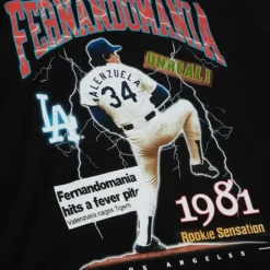 Mitchell & Ness T-Shirts & Tops-Fernandomania Tee Los Angeles Dodgers Fernando Valenzuela
