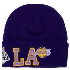 Mitchell & Ness Knit-First Letterman Knit Hwc Los Angeles Lakers