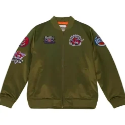 Mitchell & Ness Jackets & Outerwear-Flight Satin Bomber Jacket Toronto Raptors