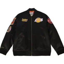 Mitchell & Ness Jackets & Outerwear-Flight Satin Bomber Jacket Los Angeles Lakers