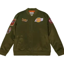 Mitchell & Ness Jackets & Outerwear-Flight Satin Bomber Jacket Los Angeles Lakers