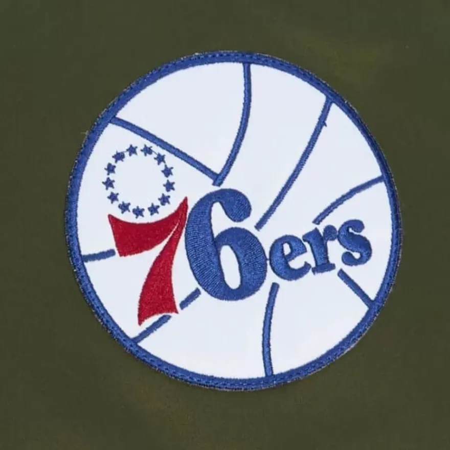 Mitchell & Ness Jackets & Outerwear-Flight Satin Bomber Jacket Philadelphia 76Ers