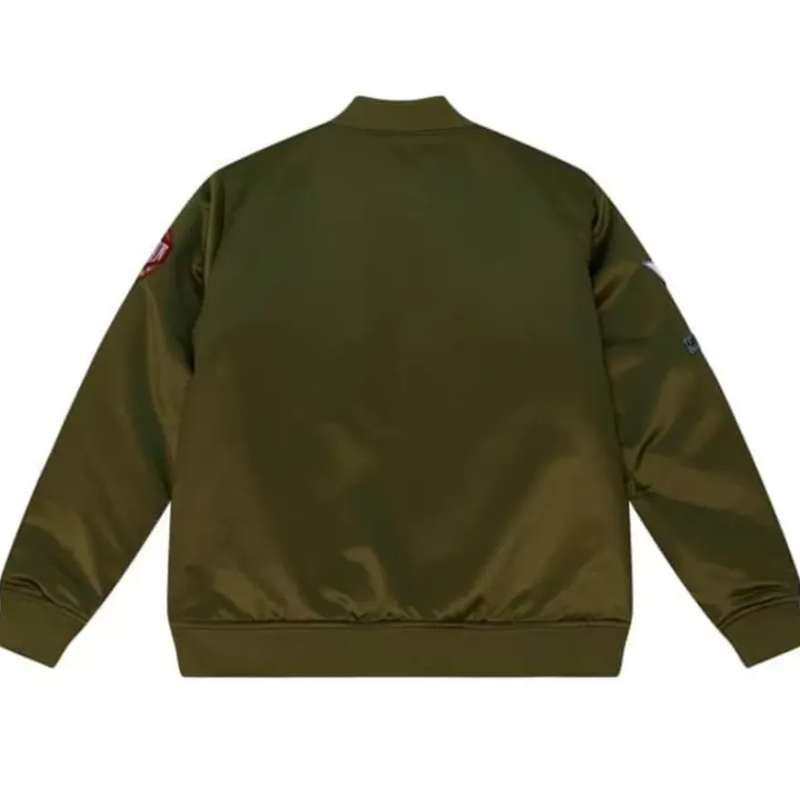 Mitchell & Ness Jackets & Outerwear-Flight Satin Bomber Jacket Dallas Mavericks