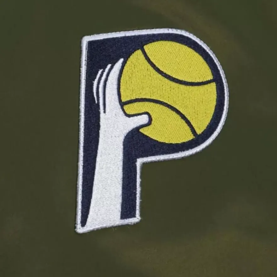 Mitchell & Ness Jackets & Outerwear-Flight Satin Bomber Jacket Indiana Pacers