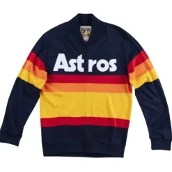 Mitchell & Ness Jackets & Outerwear-Front Stripe Sweater Houston Astros