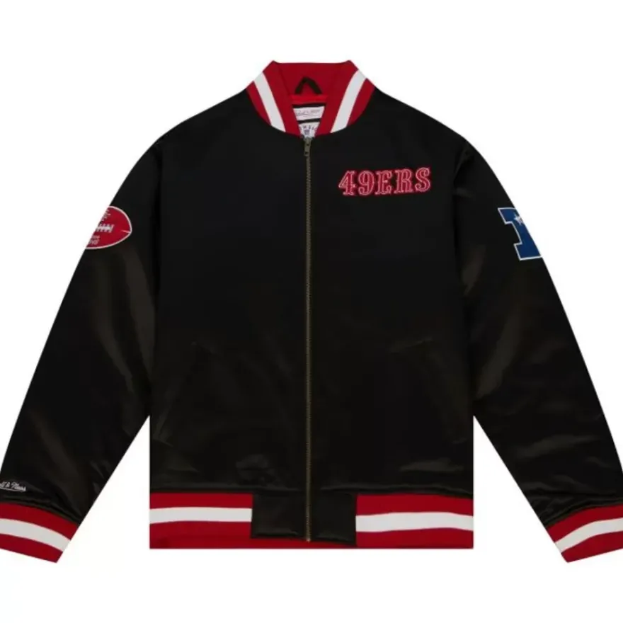 Mitchell & Ness Jackets & Outerwear-Fttb Heavyweight Satin Jacket San Francisco 49Ers