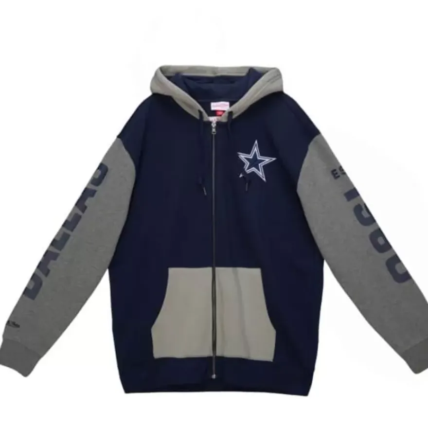 Mitchell & Ness Hoodies & Sweatshirts-Full Zip Fleece Dallas Cowboys