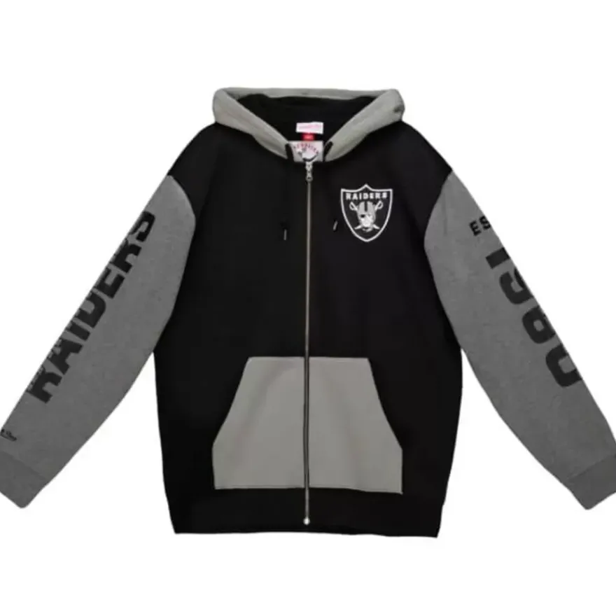 Mitchell & Ness Hoodies & Sweatshirts-Full Zip Fleece Oakland Raiders