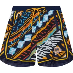 Mitchell & Ness Shorts-Game Day Pattern Short Golden State Warriors