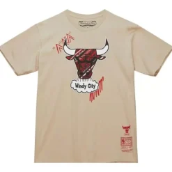 Mitchell & Ness T-Shirts & Tops-Game Day Pattern Tee Chicago Bulls