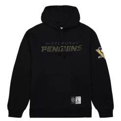 Mitchell & Ness Hoodies & Sweatshirts-Game Time Fleece Hoodie Current Logo Pittsburgh Penguins