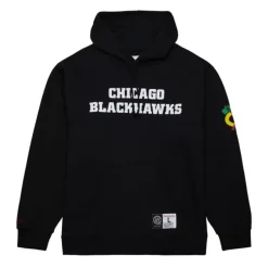 Mitchell & Ness Hoodies & Sweatshirts-Game Time Fleece Hoodie Current Logo Chicago Blackhawks