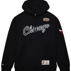 Mitchell & Ness Hoodies & Sweatshirts-Game Time Fleece Hoodie Vintage Logo Chicago Bulls