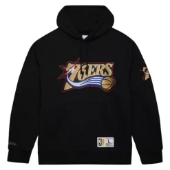 Mitchell & Ness Hoodies & Sweatshirts-Game Time Fleece Hoodie Vintage Logo Philadelphia 76Ers