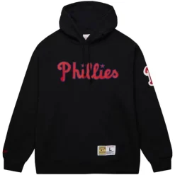 Mitchell & Ness Hoodies & Sweatshirts-Game Time Fleece Hoodie Vintage Logo Philadelphia Phillies