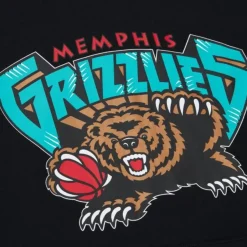 Mitchell & Ness Hoodies & Sweatshirts-Game Time Fleece Hoodie Vintage Logo Memphis Grizzlies