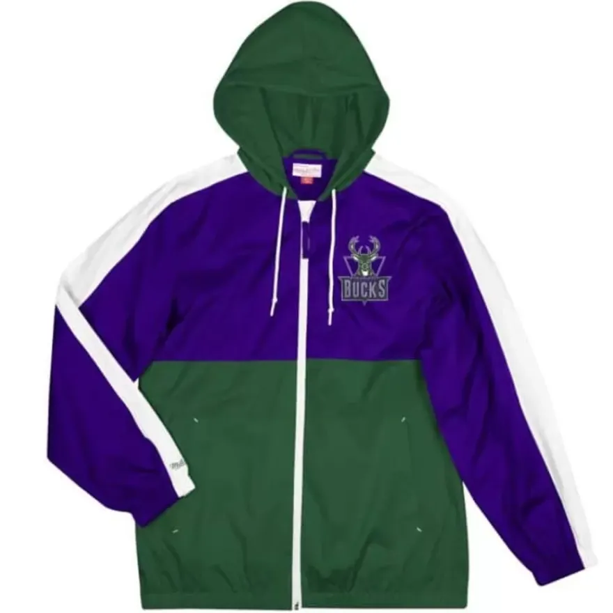 Mitchell & Ness Jackets & Outerwear-Gameday Lightweight Windbreaker Milwaukee Bucks