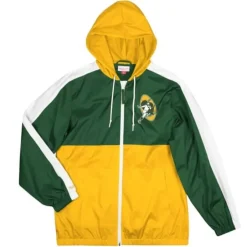 Mitchell & Ness Jackets & Outerwear-Gameday Lightweight Windbreaker Green Bay Packers