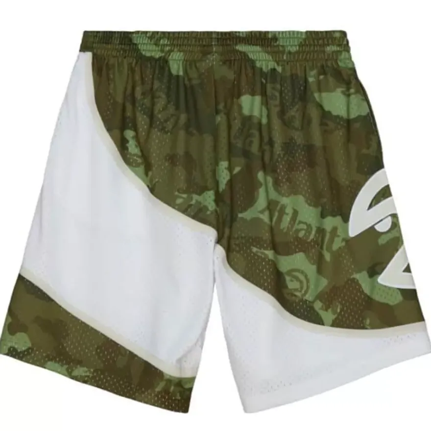 Mitchell & Ness Shorts-Ghost Green Camo Swingman Atlanta Hawks 1986-87 Shorts