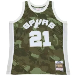 Mitchell & Ness Nba Swingman-Ghost Green Camo Swingman Tim Duncan San Antonio Spurs 1998-99 Jersey