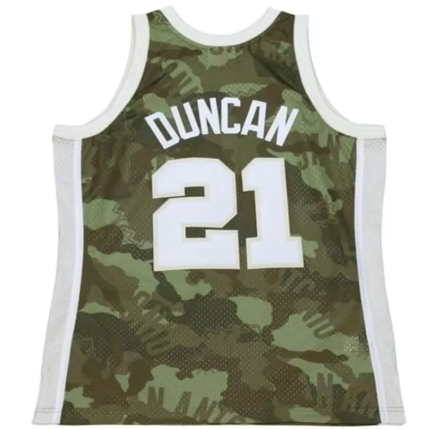 Mitchell & Ness Nba Swingman-Ghost Green Camo Swingman Tim Duncan San Antonio Spurs 1998-99 Jersey