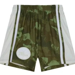 Mitchell & Ness Shorts-Ghost Green Camo Swingman Philadelphia 76Ers 1996-97 Shorts