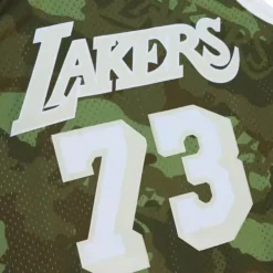 Mitchell & Ness Nba Swingman-Ghost Green Camo Swingman Dennis Rodman Los Angeles Lakers 1998-99 Jersey