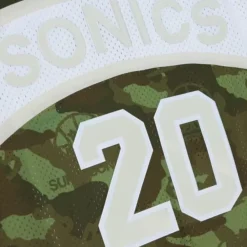 Mitchell & Ness Nba Swingman-Ghost Green Camo Swingman Gary Payton Seattle Supersonics 1984-85 Jersey